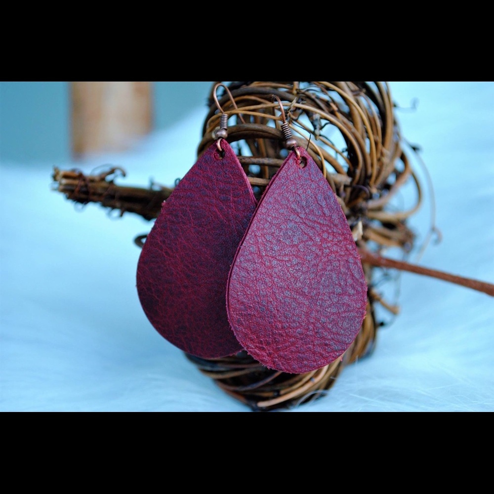 “Oxblood” Earrings
